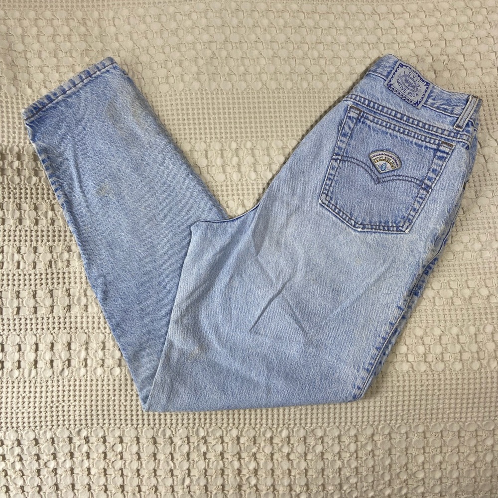 VINTAGE 80s Levis Native Blue Women’s Mom Jeans Made in USA Size 14